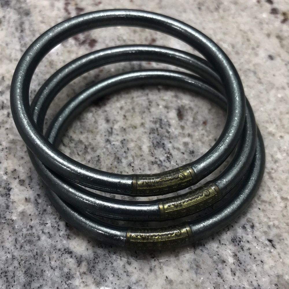 BuDhaGirl GRAPHITE ALL WEATHER BANGLES size small